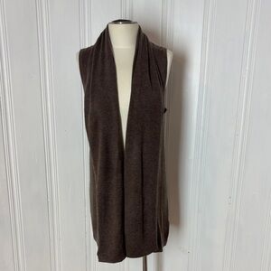 COLOUR WORKS Soft Taupe Brown Knit Vest - one size